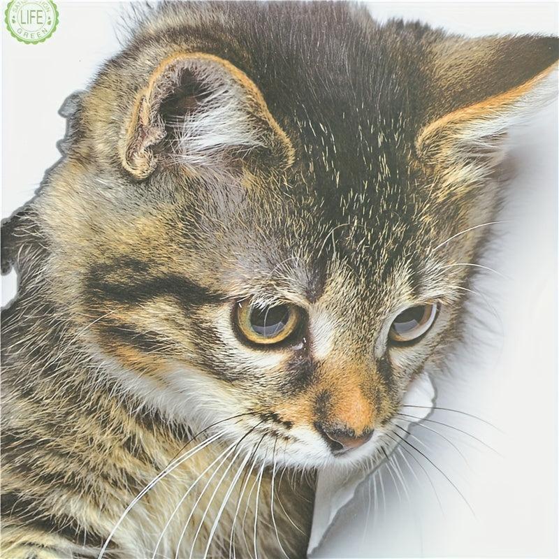 Cat Pattern Toilet Lid Decal Self Adhesive Toilet Wall Sticker