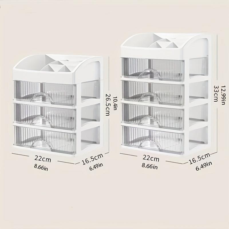 Cosmetic Organizer Drawer Transparent Dustproof Jewelry Earring Hair Ring Rack