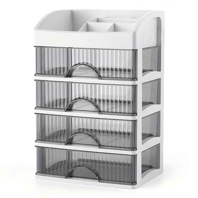 Cosmetic Organizer Drawer Transparent Dustproof Jewelry Earring Hair Ring Rack