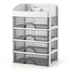 Cosmetic Organizer Drawer Transparent Dustproof Jewelry Earring Hair Ring Rack