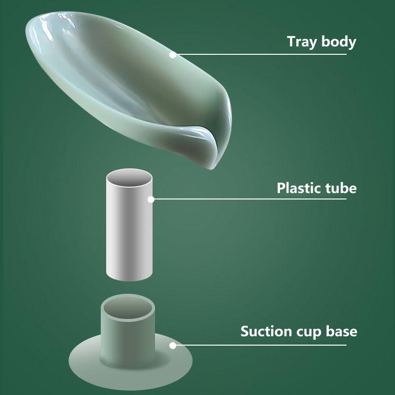 Leaf Drain Soap Holder with Suction Cup