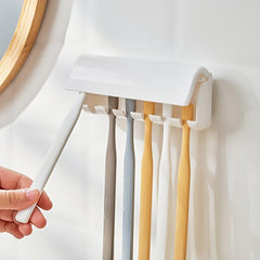 Toothbrush Holder with 6 Holes for Bathroom Toiletry Organization