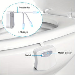 LED Toilet Light Sensor Night Light 16 Colors