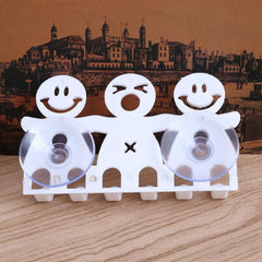 Cartoon Smile Wall Mounted Toothbrush Holder with Suction Cup