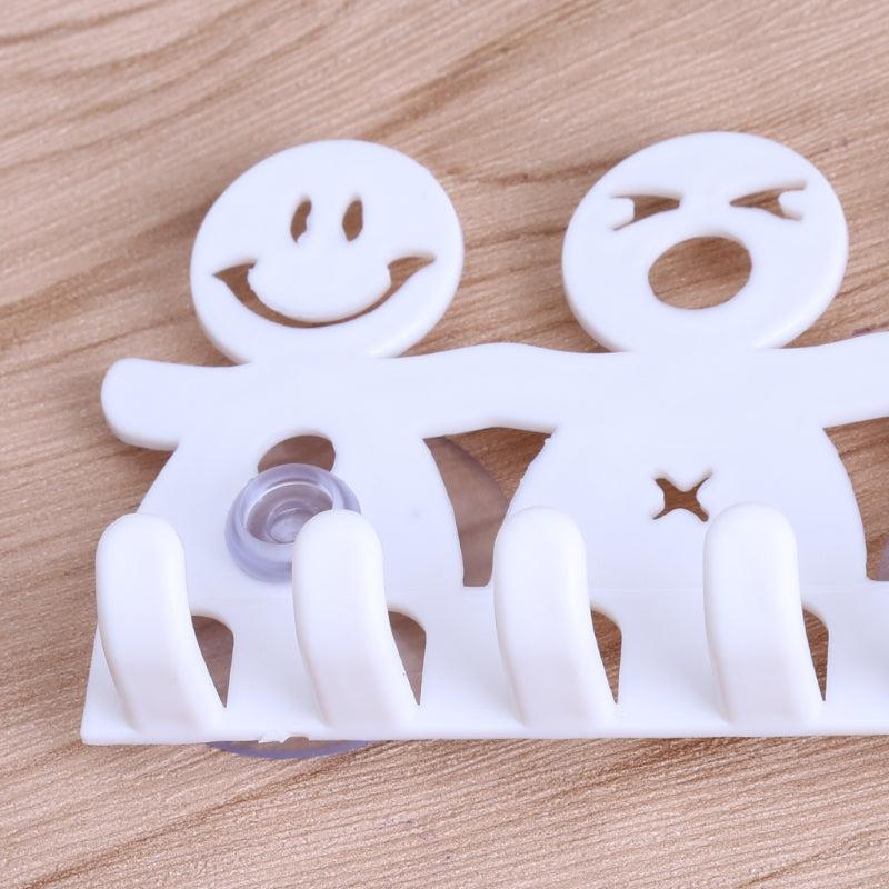 Cartoon Smile Wall Mounted Toothbrush Holder with Suction Cup