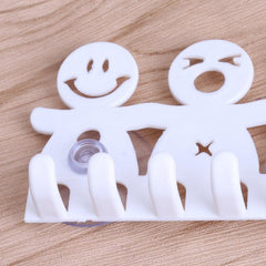 Cartoon Smile Wall Mounted Toothbrush Holder with Suction Cup