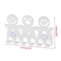 Cartoon Smile Wall Mounted Toothbrush Holder with Suction Cup