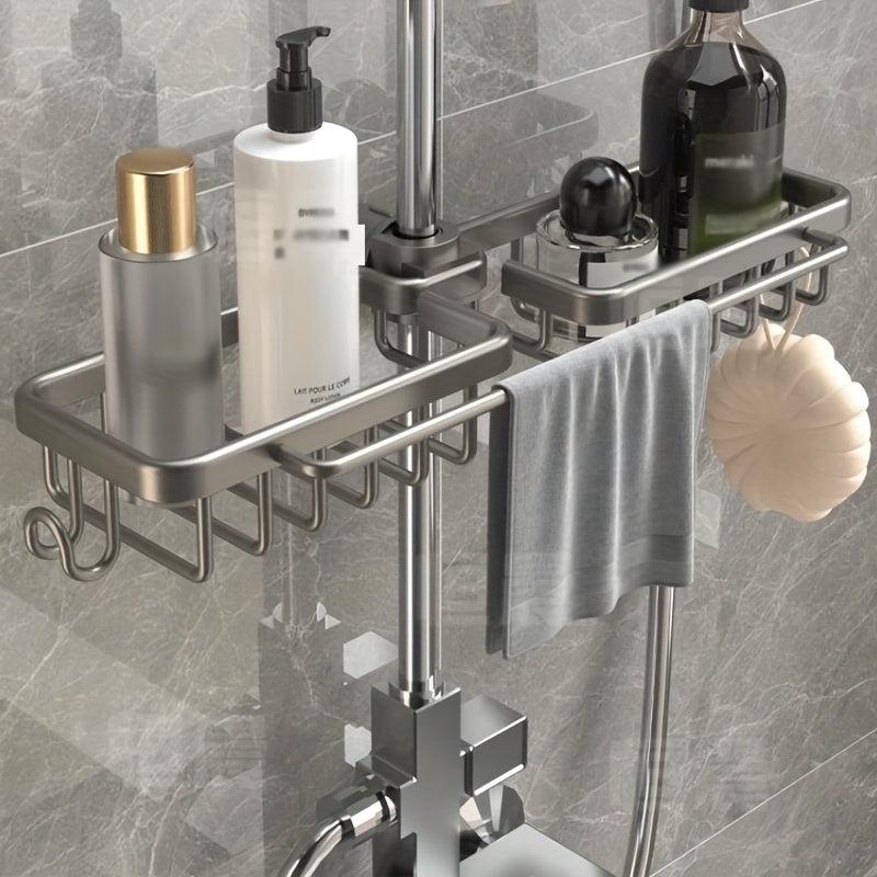 Bathroom Storage Rack Hanging Basket Faucet Shelf Hooks Accessories