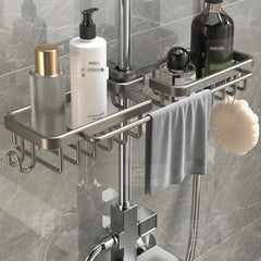 Bathroom Storage Rack Hanging Basket Faucet Shelf Hooks Accessories