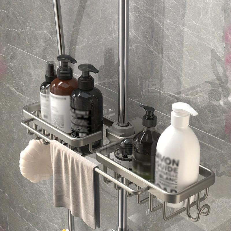 Bathroom Storage Rack Hanging Basket Faucet Shelf Hooks Accessories