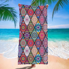 Boho Sandproof Beach Towel Quick Drying for Sports Travel Swim Yoga