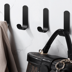 6pcs Adhesive Wall Hooks for Hanging Key Cloth Robe Towel