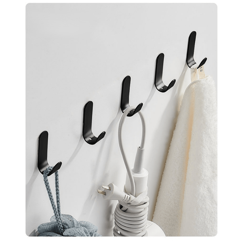 6pcs Adhesive Wall Hooks for Hanging Key Cloth Robe Towel