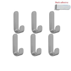 6pcs Wall Organize Hooks Key Cloth Hanger Holder Rack Bathroom Shelf Hook