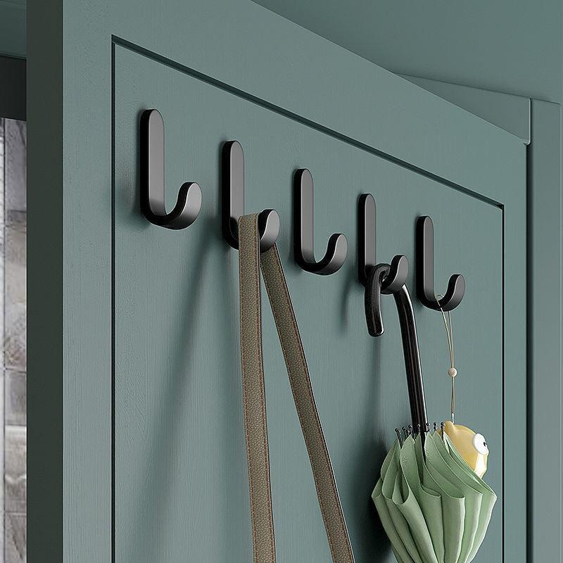 6pcs Wall Organize Hooks Key Cloth Hanger Holder Rack Bathroom Shelf Hook