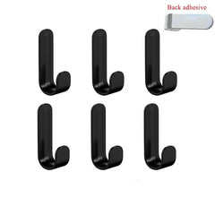 6pcs Wall Organize Hooks Key Cloth Hanger Holder Rack Bathroom Shelf Hook