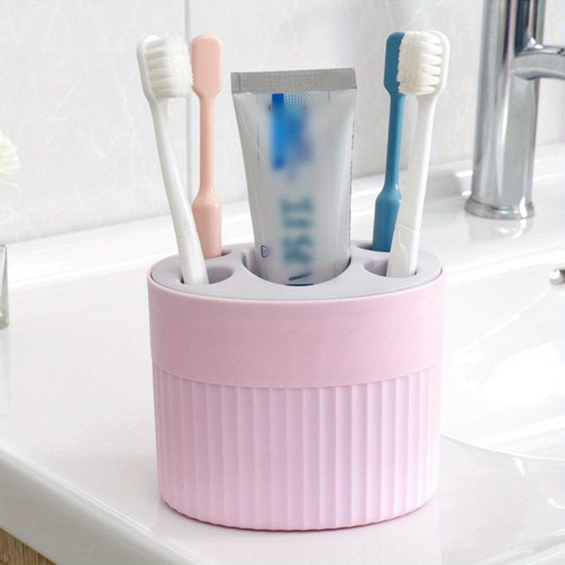 Plastic Toothbrush and Toothpaste Organizer Freestanding Holder