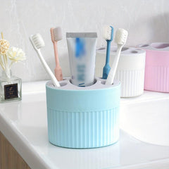 Plastic Toothbrush and Toothpaste Organizer Freestanding Holder