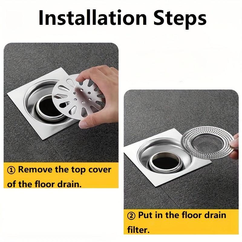 Stainless Steel Shower Drain Hair Catcher Stopper
