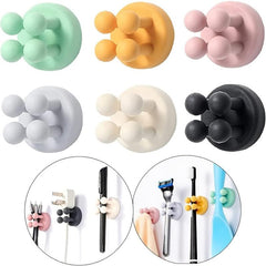 Silicone Toothbrush Holder for Wall Mounting - Kitchen & Bathroom Organizer