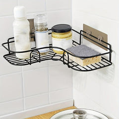 2pcs Toilet Corner Rack Rust Proof Bathroom Storage Shower Shelf