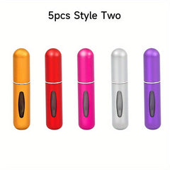 5pcs 5ml Travel Perfume Bottle Refillable Atomizer Portable Mini Spray Bottles