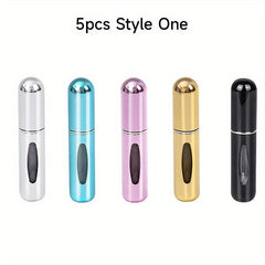 5pcs 5ml Travel Perfume Bottle Refillable Atomizer Portable Mini Spray Bottles