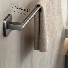 Gray Towel Bar Punch Shower Towel Rack Wall Mounted Towel Holder