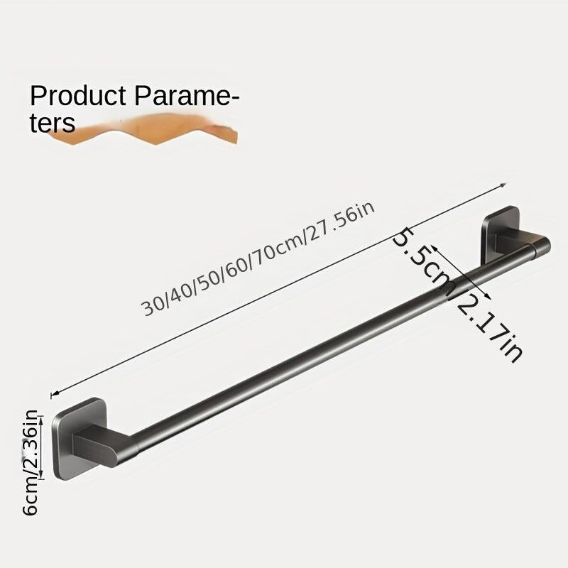 Gray Towel Bar Punch Shower Towel Rack Wall Mounted Towel Holder