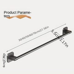 Gray Towel Bar Punch Shower Towel Rack Wall Mounted Towel Holder