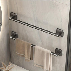 Gray Towel Bar Punch Shower Towel Rack Wall Mounted Towel Holder