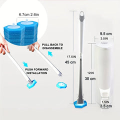 Disposable Toilet Brush With 16 Refills for Bathroom Cleaning