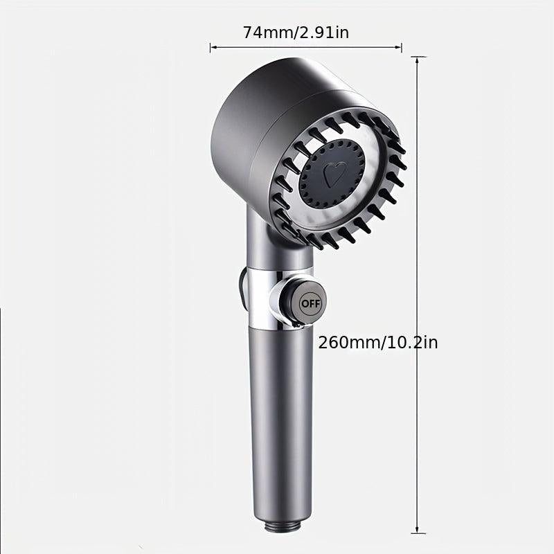 Adjustable 3-Speed Shower Head Water Massage