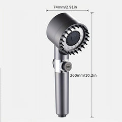 Adjustable 3-Speed Shower Head Water Massage