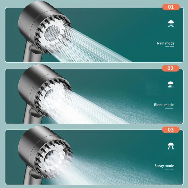 Adjustable 3-Speed Shower Head Water Massage