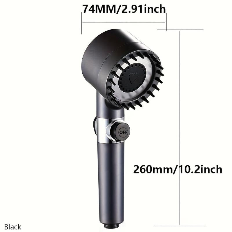Adjustable 3-Speed Shower Head Water Massage