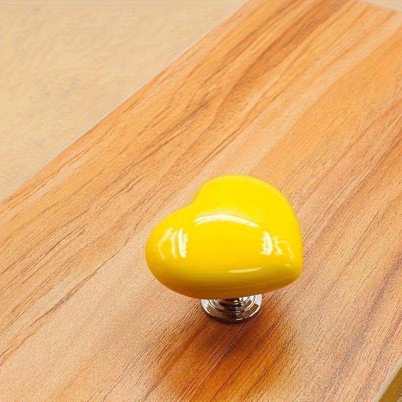 Colorful Heart-shaped Toilet Button - Home Essential