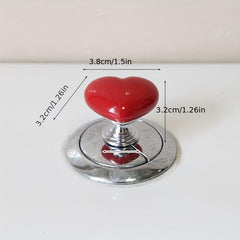 Colorful Heart-shaped Toilet Button - Home Essential