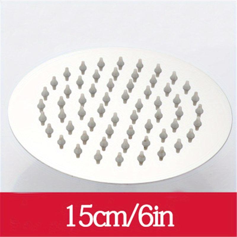 Stainless Steel Shower Head Slim Pressurized Rainfall Waterfall Bathroom