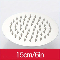 Stainless Steel Shower Head Slim Pressurized Rainfall Waterfall Bathroom