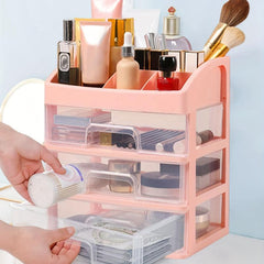 3 Drawer Plastic Makeup Organizer for Bathroom Vanity