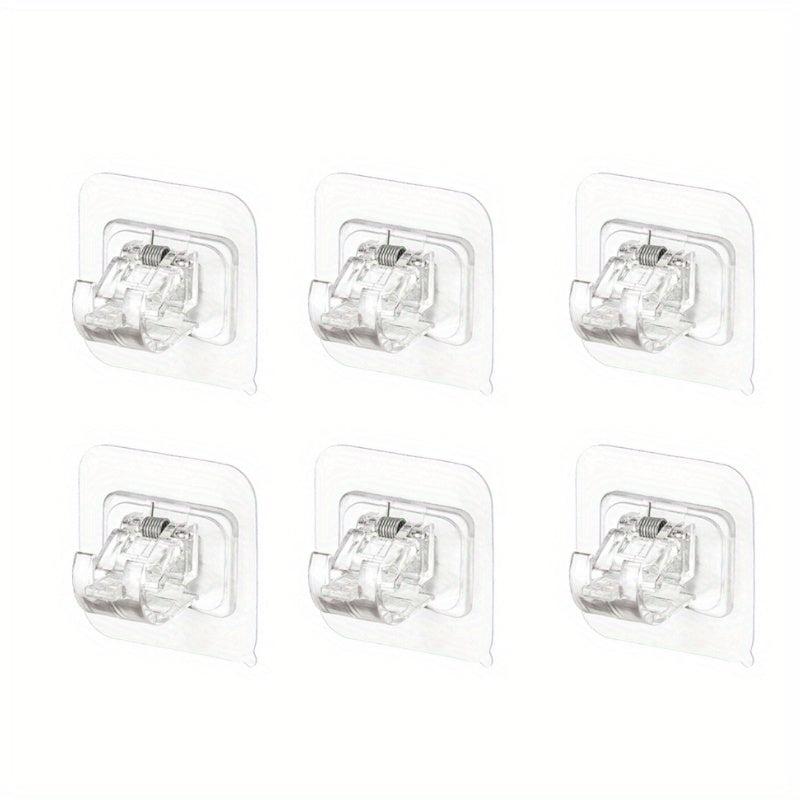 Self Adhesive Curtain Rod Brackets - No Drilling, Adjustable Hangers