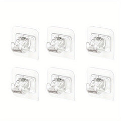 Self Adhesive Curtain Rod Brackets - No Drilling, Adjustable Hangers
