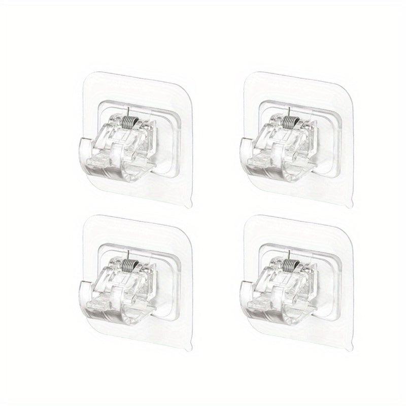 Self Adhesive Curtain Rod Brackets - No Drilling, Adjustable Hangers