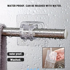 Self Adhesive Curtain Rod Brackets - No Drilling, Adjustable Hangers
