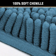 Chenille Bath Mat U-shaped & Rectangle Bath Rug Shaggy Soft Plush Carpet