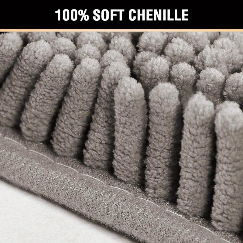 Chenille Bath Mat U-shaped & Rectangle Bath Rug Shaggy Soft Plush Carpet