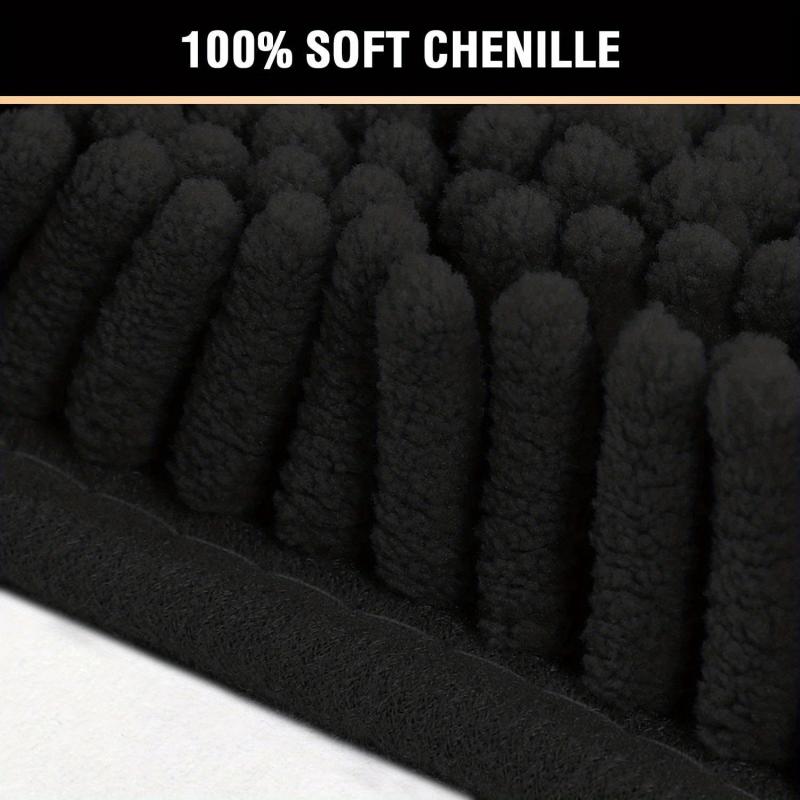 Chenille Bath Mat U-shaped & Rectangle Bath Rug Shaggy Soft Plush Carpet