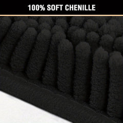Chenille Bath Mat U-shaped & Rectangle Bath Rug Shaggy Soft Plush Carpet