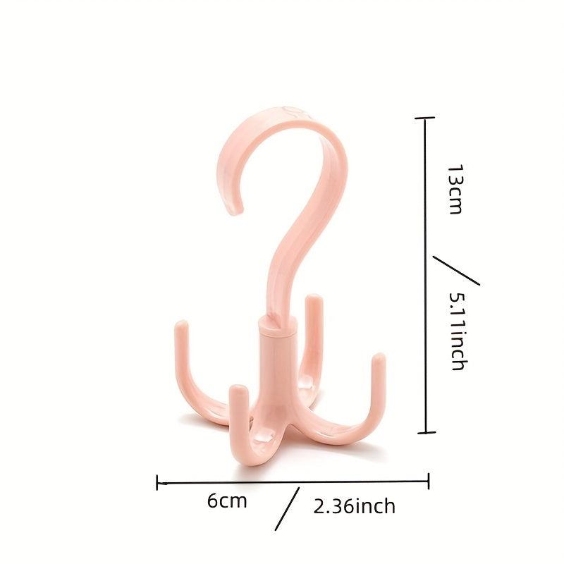 360 Rotatable Closet Hook for Bags Scarves Belts Organizer
